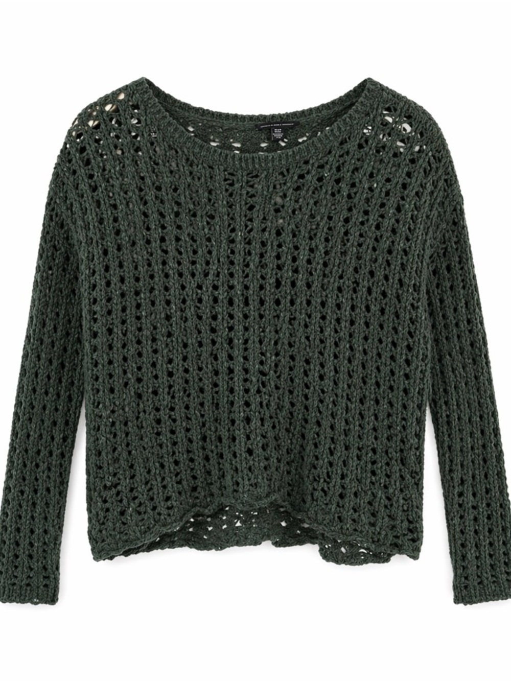 American Eagle Open Knit Sweater Green Lightweight Boho XS